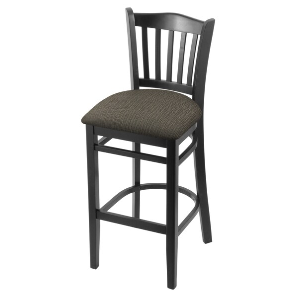 25" Counter Stool, Black Finish, Graph Chalice Seat